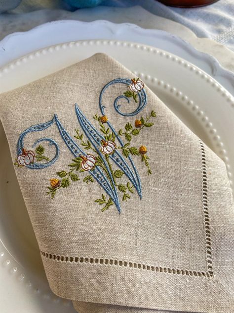 This Table Napkins item by JkafieStudio has 91 favorites from Etsy shoppers. Ships from Knoxville, TN. Listed on Apr 23, 2024 Embroidered Thanksgiving Napkins, Monogrammed Linen Napkins, Embroidered Cloth Napkins, Embroidered Dinner Napkins, Embroidery Napkins Table Linens, Letter T Embroidery, Embroidered Napkins Wedding, Monograms Ideas, French Table Setting