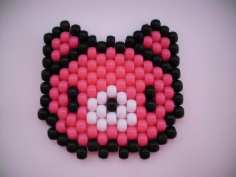 Gloomy Bear Gloomy Bear Pixel Art Grid, Gloomy Bear Kandi Pattern, Gloomy Bear Perler, Gloomy Bear Kandi, Kandi Mask, Kandi Cuff Patterns, Pony Bead Projects, Kandi Inspo, Diy Kandi Bracelets