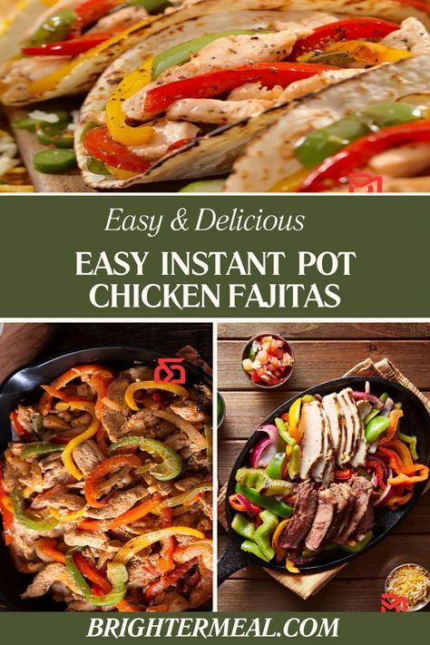 Instant Pot chicken fajitas Instapot Chicken Fajita, Fahijatas Recipe Chicken, Chicken Fajitas Instant Pot, Instant Pot Chicken Fajitas, Chicken Fajitas Recipe, Fajita Tacos, Homemade Fajita Seasoning, Fajitas Recipe, Chicken Fajita Recipe