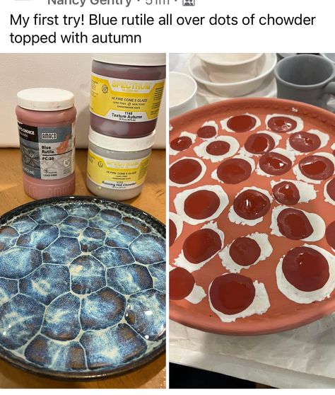 Unique Glazing Techniques, Abalone Glaze Combinations, Clay Glazing Ideas, Kimchi Glaze Combinations, Glaze Recipes Ceramics, Mayco Stoneware Glaze Combinations, Glazing Techniques Pottery, Amaco Potters Choice Glaze Combinations, Pottery Glaze Combinations