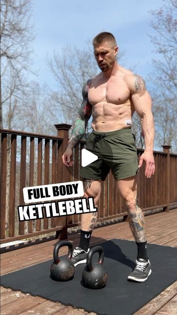 The JTM FIT App on Instagram: "🔥Full Body Kettlebell Circuit🔥

⬇️Workout Details⬇️

Perform each exercise for 40 seconds with 20 seconds rest in between exercises. Once you finish the last exercise, rest 90 seconds. Do 3-4 sets✅

1️⃣KB 2 Push Ups + Clean + 2 Front Squats
2️⃣KB Hollow 2+1 Press
3️⃣KB RDL + Bent Row
4️⃣KB Pass Through Pendulum Lunges 
5️⃣KB 2+1 Push Press

Have a great workout!💪🏻

#kettlebell #kettlebellworkout #fullbodyworkout #hiit #hiitworkout #crossfit" Kettlebell Clean And Press, Kettlebell Workout For Men, Kettlebell Circuit Workout, Kettle Bell Workout Men, Kettlebell Workout Routines, Kettlebell Clean, Full Body Kettlebell Workout, Kettlebell Set, Kettlebell Circuit