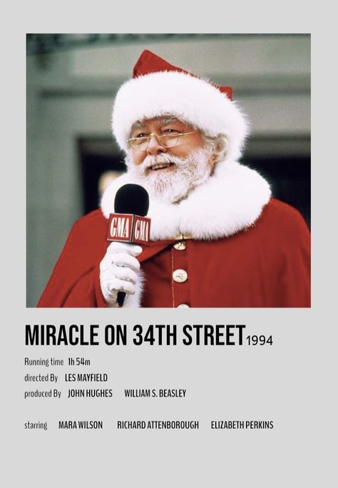 Miracle On The 34th Street, Christmas Movie Posters Vintage, Christmas Movies Posters, Winter Watchlist, Christmas Movie Posters, Christmas Aesthetic Snow, Cozy Aesthetic Christmas, Christmas Movie Poster, Aesthetic Winter Christmas