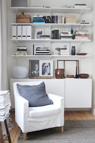 Organize Any Room With Track Shelving Vallentuna Ikea, Track Shelving, Ikea Besta Cabinet, Ikea Vallentuna, Ikea Algot, Popular Living Room, Cool Bookshelves, Ikea Design, Ikea Bookshelves