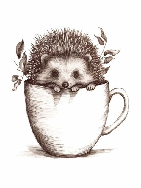 Hedgehog Pencil Drawing, Headchog Drawing, Heghog Drawing, Cute Hedgehog Tattoo, Pyrography Hedgehog, How To Draw Hedgehog, Hedgehog Painting Acrylic, Easy Hedgehog Drawing, Hedgehog Drawing Simple