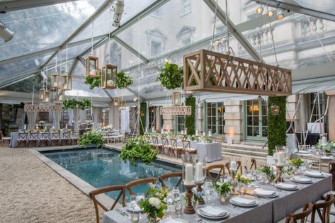 https://unitedwithlove.com/2020/03/10/gorgeous-tented-anderson-house-wedding/ Poolside Wedding Reception, Poolside Reception, Poolside Wedding, Backyard Celebration, Pool Wedding, Indoor Wedding Receptions, Corporate Event Planner, Luxury Wedding Decor, Luxury Weddings