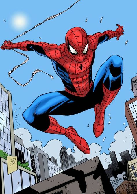 Spiderman Comic Drawing, Spiderman Full Body Photo, Spiderman Comic Icons, Spiderman Comic Panels, Spider Man Comic Panel, Spiderman Reference, Spiderman Swinging, Spider Man Reference, Spiderman Poses