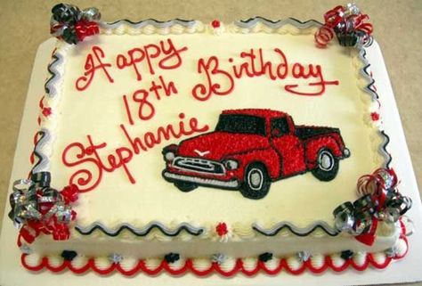 57 Chevy Truck Truck Cakes For Men, Semi Truck Cakes, Chevy Emblem, Car Cakes For Men, Cake For Men, Pastel Rainbow Cake, Truck Birthday Cakes, Cake For Boyfriend, Cars Birthday Cake