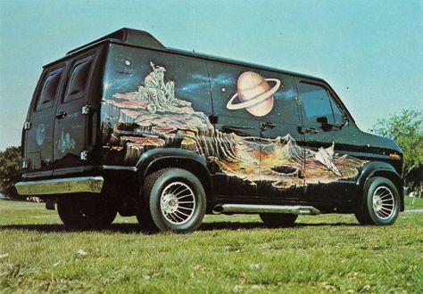 Boogie Van, Vans Painted, Custom Camper Vans, Vans Custom, Old School Vans, Magic Carpet Ride, Painted Vans, Chevy Van, Day Van