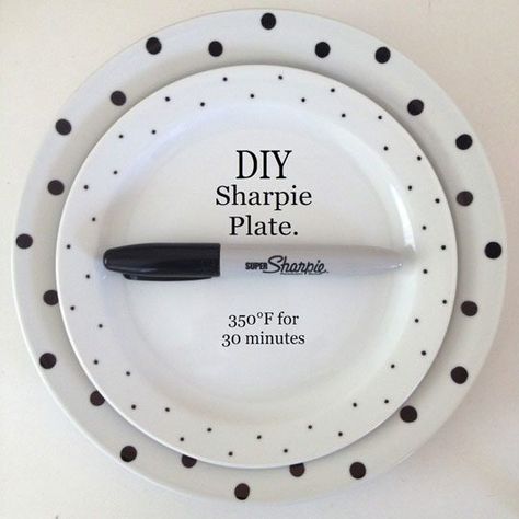 Sharpie Plates, Gold Sharpie, Diy Sharpie Mug, Giving Plate, Sharpie Crafts, Sharpie Mug, Diy Sharpie, Plates Diy, Sharpie Art