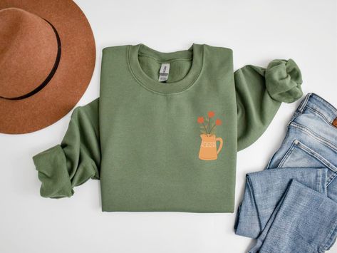 Fall Flowers Sweatshirt, Halloween Crewneck, Thanksgiving Shirt, Scary Tee, Cute Pumpkin Minimalist Autumn Sweat, Vintage Retro Boho Gift Smiley Face Shirt, Mama Crewneck, Positive Shirt, Smiley Faces, Embroidered Crewneck, Shirt Embroidery, Mama Sweatshirt, Mom Sweatshirt, Boy Mom