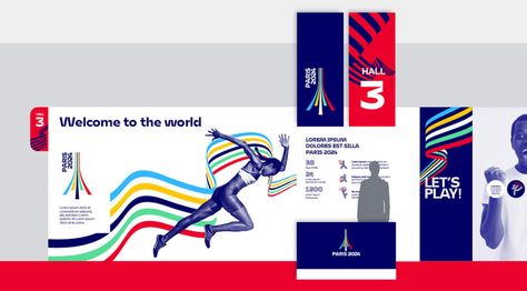 Paris 2024 Olympic Games — Graphic Design and Brand Proposal by Graphéine Rollup Design, Olympic Logo, 2024 Summer Olympics, Poster Sport, Paralympic Games, Unique Branding, Proposal Template, Logo Project, Event Branding