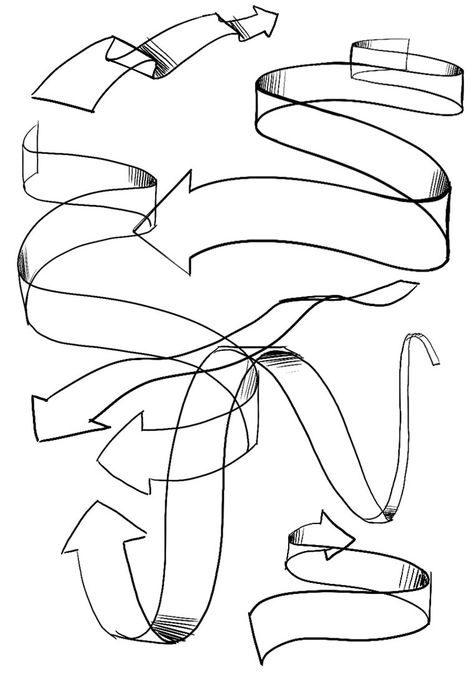 Drawabox.com | Part One: The Basics | Lesson 2: Contour Lines, Texture and Construction | Organic Arrows Drawing Effects, Lines Texture, Contour Lines, Middle School Lessons, 3d Space, Flower Drawing Tutorials, Contour Line, 3d Shapes, 3d Shape