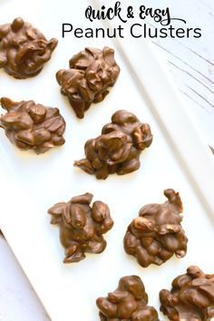 Chocolate Covered Peanuts Recipe, Easy Peanut Clusters, Peanut Clusters Recipe, Keto Tiramisu, Chocolate Covered Banana Bites, Chocolate Avocado Brownies, Clusters Recipe, Cow Pies, Chocolate Peanut Clusters