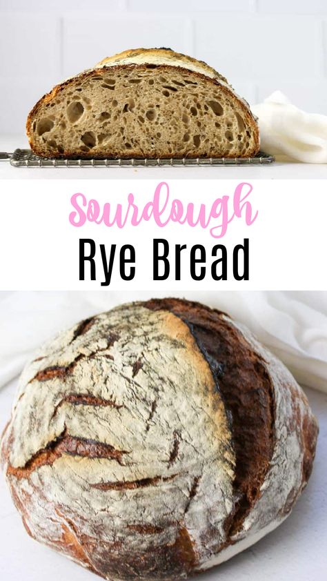 Bread Flavors, Sourdough Boule Recipe, Sourdough Rye Bread, Sourdough Rye, Rye Bread Recipes, Whole Wheat Sourdough, Sourdough Starter Discard Recipe, Homemade Sourdough Bread, Sourdough Starter Recipe