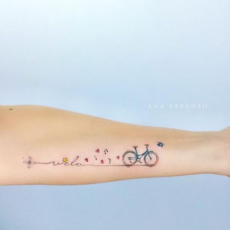 Bike Tattoo Ideas, Tattoo Bike, Cycling Tattoo, Mountain Bike Tattoo, Bike Tattoo, Gear Tattoo, Iron Man Tattoo, Bicycle Tattoo, Tatoo Inspiration