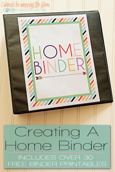 How to Create A Home Binder | Detailed instructions on creating an easy-to-use home binder, plus over thirty free, coordinating printables for home binders. Planer Organisation, Home Organization Binders, Family Binder, Household Binder, Binder Printables, Home Binder, Life Binder, Home Management Binder, Binder Organization