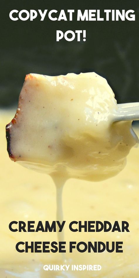 These easy cheese fondue recipes are just like the ones at Melting Pot. Ok, I might think they are better cheese fondue recipes and they are crazy simple! Family Fondue Recipes, Melting Pot Fiesta Cheese Fondue, Valentines Fondue, Melting Pot Fondue Recipes, Cheddar Cheese Fondue Recipe, Beer Cheese Fondue Recipe, Homemade Fondue, Cheese Fondue Recipes, Melting Pot Fondue