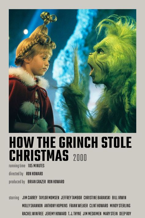 How the Grinch Stole Christmas Movie Poster The Grinch 2000, Christmas Movie Poster, Jim Carrey Movies, Clint Howard, The Grinch Movie, Xmas Movies, Christmas Lodge, Grinch Who Stole Christmas, Ron Howard