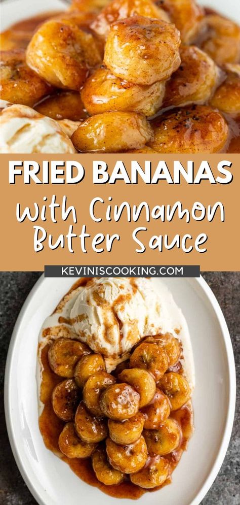 Fried Banana And Ice Cream, Banana Foil Dessert, Homemade Banana Recipes, Japanese Fried Bananas, Banana Campfire Dessert, Cinnamon Fried Bananas, Fried Cinnamon Banana, Pan Fried Banana Recipes, Asian Banana Recipes