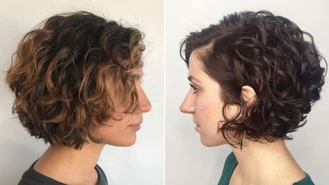 65 Enchanting Curly Bob Haircut Ideas for 2023 Short Curly Aline Bob, Short Curly Haircuts 2023, Curly Layered Bob, Medium Curly Haircuts, Short Curly Bob Hairstyles, Blonde Balayage Bob, Naturally Curly Bob, Short Permed Hair, Choppy Bob