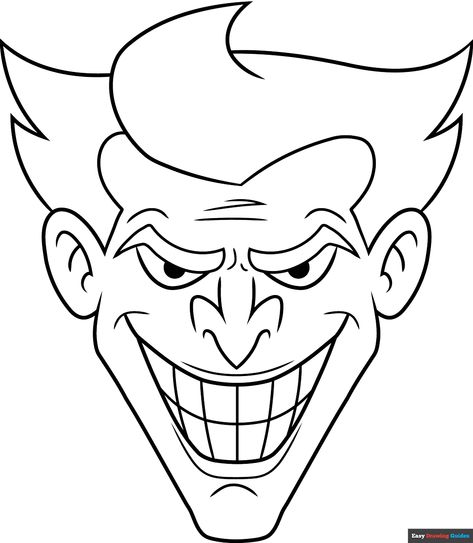 Free, printable Joker's Face coloring page for kids. Print it out or color it online. Joker Face Drawing, Joker Drawing Easy, Batman Coloring, Face Coloring, Todd Phillips, Batman Coloring Pages, Joker Smile, Joker Drawings, Smile Drawing