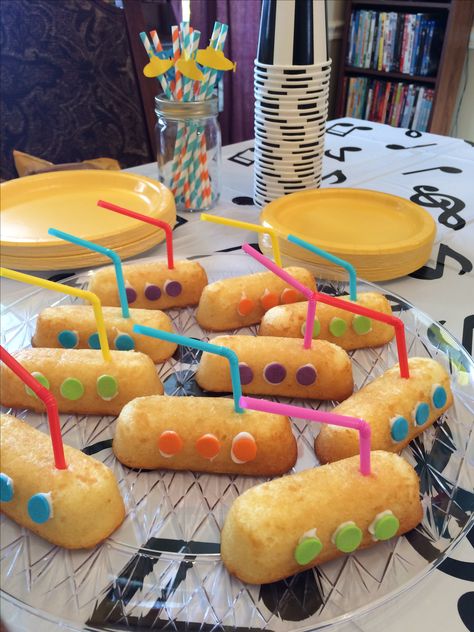 Beatles Bday Party, Yellow Submarine Decorations, Beatles Party Favors, Submarine Party Ideas, The Beatles Birthday Party Ideas, Diy Beatles Decor, Beatles One Birthday, Submarine Theme Party, The Beatles Theme Party