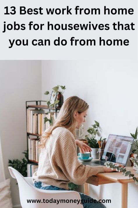 Working from home can be a convenient way to balance personal obligations with professional goals. Of course, you can’t just take any job that will let you work from home — your job must align with your interests, abilities, and lifestyle. Fortunately, there are many work-from-home jobs available for housewives. Here are 13 jobs that will let you still call your house your second home… Jobs For Housewives, Best Work From Home Jobs, Stay At Home Jobs, Professional Goals, Second Home, Home Jobs, Work From Home Jobs, Work From Home, Online Jobs