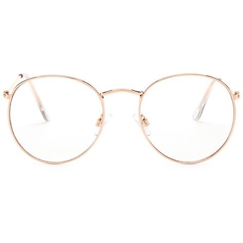 GLANCE EYEWEAR Women's Round Metal Sunglasses (265 MXN) ❤ liked on Polyvore featuring accessories, eyewear, sunglasses, gold, round metal glasses, clear lens sunglasses, uv protection glasses, round sunglasses and round lens glasses Clear Round Glasses, Gold Round Glasses, Rounded Glasses, Round Metal Glasses, Clear Lens Sunglasses, Gold Rimmed Glasses, Glasses Frames Trendy, Round Lens Sunglasses, Beautiful Glasses