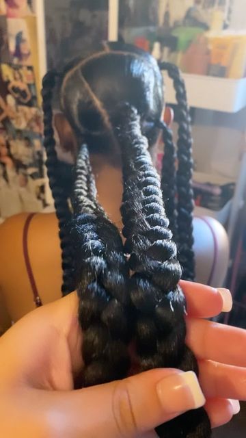 Jayda Wayda Braids 5 Braids Double, Jayda Way Da Braids, 5 Jayda Wayda Braids, Jada Weida Braids, Jada Wada 5 Braids, Jada Wada Braid, Jayda Wayda Hairstyles Braids, Boho Jayda Wayda Braids, Braid All The Way Around Head