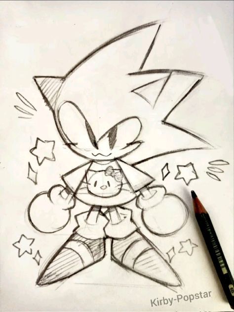 Sonic The Hedgehog Drawing Tutorials, Sonic The Hedgehog Sketch Art, Cute Sonic Drawing, Sonic Drawing Ideas, Nintendo Art Drawing, Cute Sonic Art, Shadow Drawing Sonic, Big Hands Drawing, Pokémon Art Style