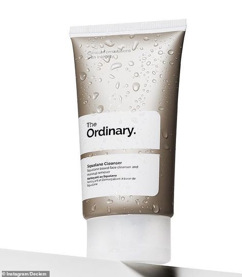 One of the reasons why The Ordinary Cleanser (pictured) has proven such a hit is because it features the mysterious skincare ingredient, squalane - which works wonders for the skin The Ordinary Photography, The Ordinary Product Photography, The Ordinary Cleanser, The Ordinary Squalane, The Ordinary Skincare, Small Business Cards, Skincare Quotes, Facial Wash, Creative Eye