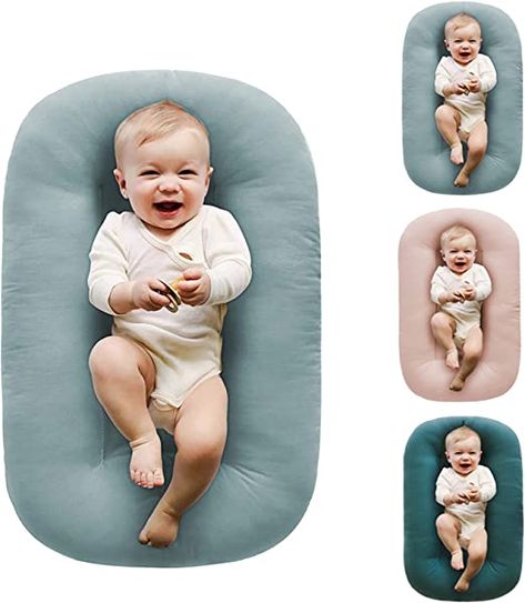 Baby Lounger---Baby Lounger Pillow,Newborn Lounger,Lounger For Baby,Baby Lounger Pillow for Newborn, baby lounger 0-24 months, Newborn Lounger for Boys Girls Lengthen Space:Newborn lounger size is about 75*45*9cm,lengthen space to 12 Months and weighs only (0.9 kg),with vacuum packaging design that makes the newborn lounger a must-have for baby on the go. Baby Lounger Pillow, Fog Blue, Baby Lounger, Free Delivery, Pink, Blue