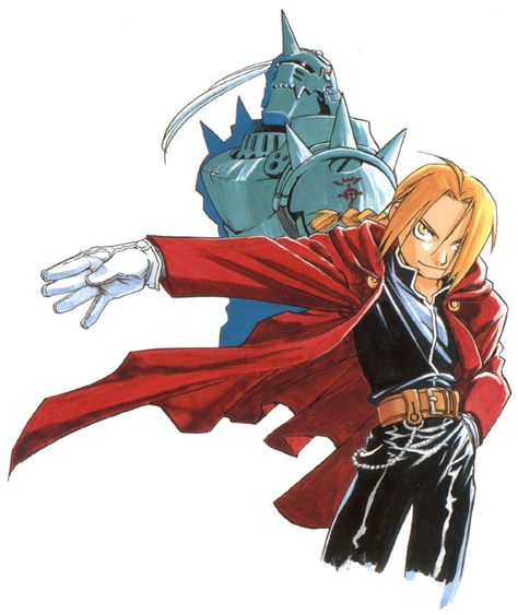 Artist: Hiromu Arakawa  Manga: Fullmetal Alchemist Edward Elric Official Art, Edward Fullmetal Alchemist, Fullmetal Alchemist Art, Edward And Alphonse Elric, Edward And Alphonse, Full Metal Alchemist Art, Elric Brothers, Fullmetal Alchemist Edward, Hiromu Arakawa