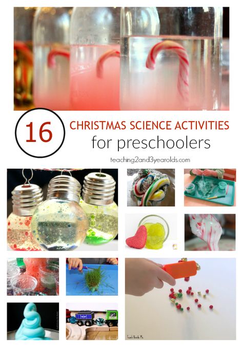 16 Christmas science activities for preschoolers that are hands-on and fun! Science For Preschoolers, Experiments For Preschoolers, Christmas Science Activities, Christmas Science Experiments, Preschool Christmas Activities, Christmas Science, Christmas Lesson, Preschool Science Activities, Christmas Stem