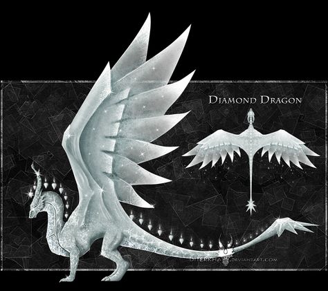 Diamond dragon by Diterkha Please do not use for the sake of the artist and adoptable owner Httyd Outfits, Astral Dragon, Gem Dragon, Diamond Dragon, Realistic Animal Drawings, Fantasy Tv Shows, Dragon Designs, Aemond Targaryen, Mini Dragon