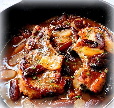 Sweet Apple & Apricot Pork Chops Pork And Apricot Recipes, Apple Relish Recipe, Apricot Pork Chops, Apricot Pork, Minnesota Food, Food Bites, Relish Recipe, Cooking Pork Chops, Apricot Recipes