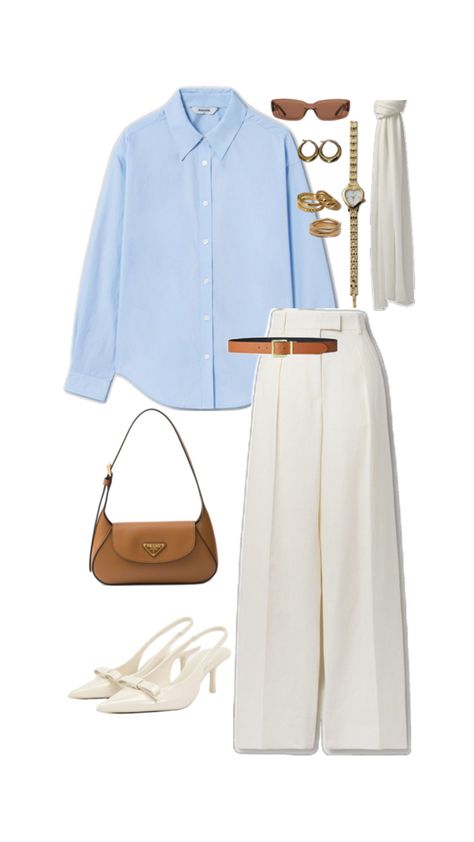 #summer #outfit #summeroutfit #outfitinspo #wardrobe #hijabi #inspiration #colorcombinations #modest #modestfit #modestoutfits #summermodest Color Combinations Summer, Hijabi Outfits Casual Summer, Outfit Inspo Hijabi, Summer Hijab Outfits, Cream Outfit, White Pants Outfit, Blue Color Combinations, Modesty Outfits, Color Combinations For Clothes