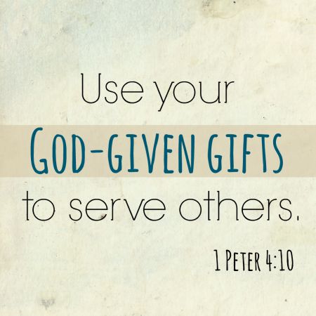 #Blessing: Use your God-given gifts to serve others (1 Peter 4:10). 1 Peter 4 10, Focus On The Family, 1 Peter 4, Serve Others, Serve God, Serving Others, 1 Peter, Spiritual Gifts, Verse Quotes