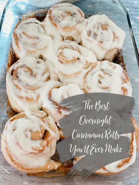 I've been asked, so today I'm delivering! This is the best overnight cinnamon rolls recipe you'll ever try. The best part though? They're easy! Overnight Cinammon Rolls Recipe, Easy Fluffy Cinnamon Rolls, Easy Homemade Cinnamon Rolls Overnight, Over Night Cinnamon Rolls Homemade, Best Overnight Cinnamon Rolls, Overnight Sweet Rolls, Award Winning Cinnamon Rolls Homemade, Homemade Overnight Cinnamon Rolls, The Best Cinnamon Rolls Ever