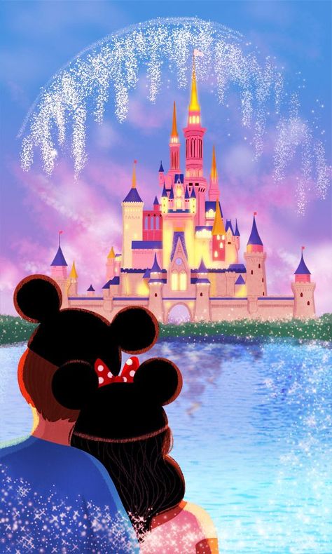 Nidhi Chanani. Soon to be at the Disneyland Wonderground Gallery! Disneyland Castle, Disney Paintings, Wallpaper Disney, Disney Background, Disney Iphone, Disney Phone Wallpaper, Disneyland Park, Wallpaper Iphone Disney, Pinturas Disney