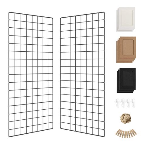 Pop Up Vendor Booth Ideas, Wall Photo Frame, Wall Grid, Mesh Tool, Grid Panel, Notice Boards, Display Frames, Color Lights, Metal Grid