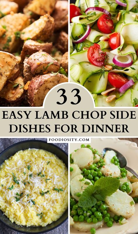 Lamb Chop Side Dishes, Side Dishes For Lasagna, Side Dishes For Steak, Steak Burger, Creamy Risotto, Zesty Salad, Lamb Chop Recipes, Easy Recipes For Dinner, Lamb Chop