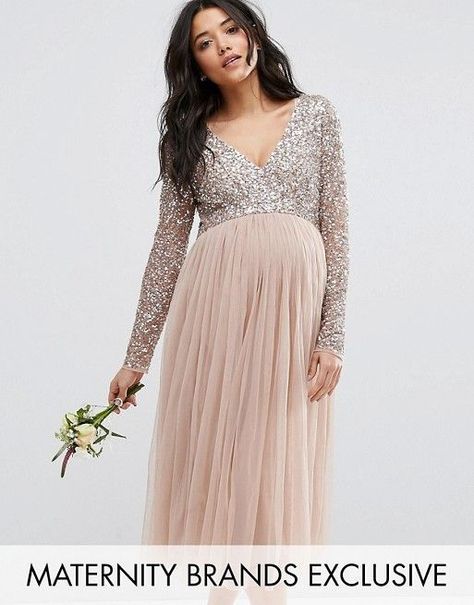 35 Gorgeous Baby Shower Dresses Sequin Maternity Dress, Maternity Office Wear, Maternity Long Dress, Maternity Bridesmaid Dresses, Dresses For Pregnant Women, Bridesmaid Attire, Shower Outfits, Pregnant Wedding Dress, Baby Shower Dresses