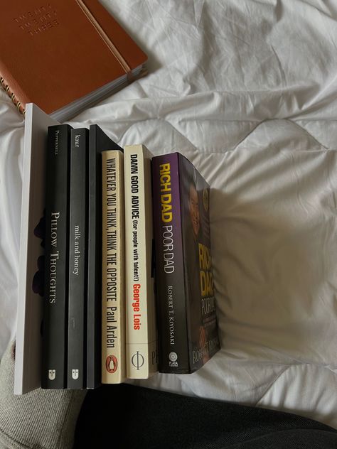 Reading Self Help Books Aesthetic, Finance Bro, Rich Dad Poor Dad Book, Dad Aesthetic, Business Books Worth Reading, Latina Aesthetic, Pillow Thoughts, Study Desk Decor, Success Books