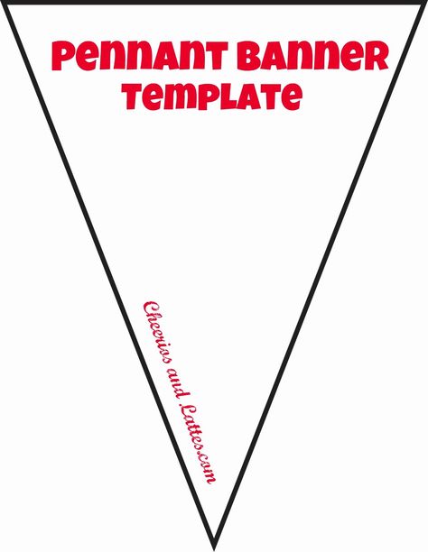 Printable Pennant Banner Template | Shooters Journal Pennant Template, Pennant Banner Template, Fabric Pennant Banner, Banner Template Photoshop, College Pennants, Party Banner Template, Printable Banner Template, Triangle Banner, Birthday Banner Template