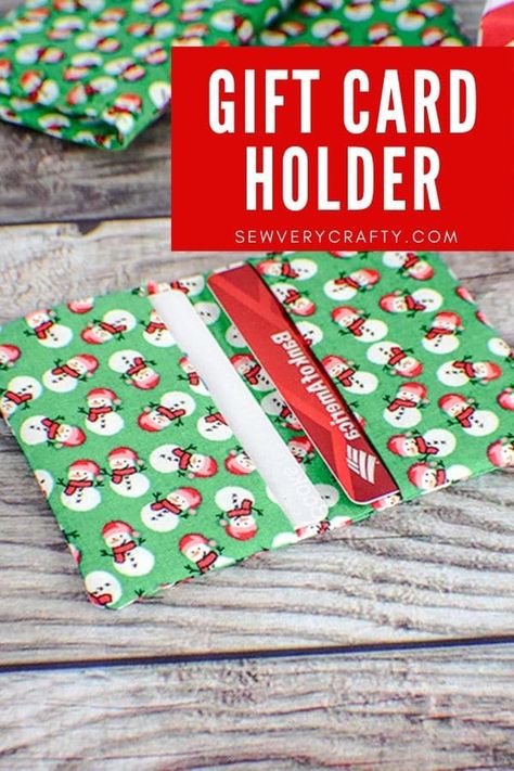 corners. Fabric Gift Card Holder, Credit Card Holder Pattern, Card Wallet Pattern, Card Holder Diy, Gift Card Holder Diy, Handmade Gifts For Boyfriend, Christmas Gift Card Holders, Gift Card Holders, Diy Gift Card