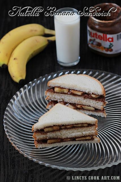 Nutella Finger Sandwiches, Easy Breakfast Kids, Banana Nutella Wrap, Nutella And Banana Sandwich, Sandwiches For Work, Tiffin Box Recipes, Banana Nutella Toast, Nutella Banana Sushi, Recipes Nutella