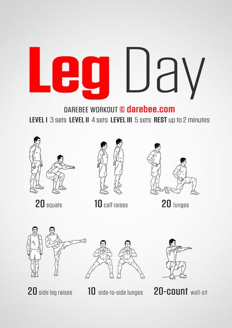 Legs are what you need to use when you want to run (from zombies, werewolves and vampires, for example) and they’re also kinda useful in everyday life because we still walk to get to places. This is a workout to help you make them strong and capable of performing at will. Leg And Shoulder Workout For Men, Leg Bodyweight Workout, Leg And Calf Workout, Workouts Darebee, Calf Workout At Home, Leg Exercises For Men, Legs At Home Workout, Bodyweight Leg Workout, Darbee Workout