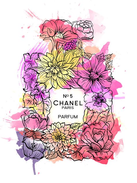 Chanel No. 5 Perfume Illustration, Poster Design Illustration, Textiles Gcse, Advertising Poster Design, Diy Poster, Chanel Poster, Perfume Art, Chanel Art, Fashion Poster Design