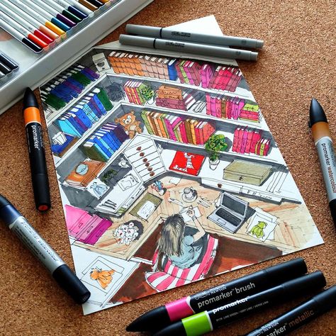 With the Winsor & Newton Promarker range, you can design functional, stylish and harmonious spaces with ease and guaranteed longevity. #interiordesignillustration #interiordesign #interiordesignsketch Interior Design Sketch, Winsor Newton, Winsor & Newton, Can Design, Design Sketch, Art Inspo, Graphic Art, Sketch, Interior Design